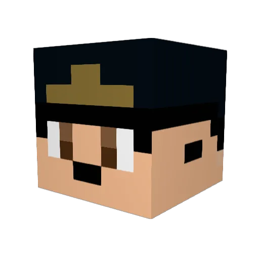 MjRage Minecraft avatar head, 3D render