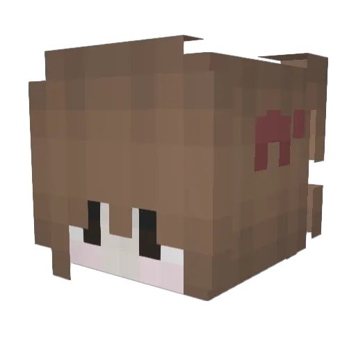 Mjchelle Minecraft avatar head, 3D render