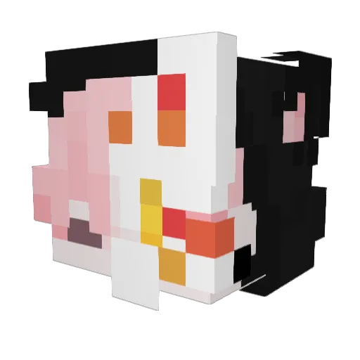 Mjcrzz Minecraft avatar head, 3D render