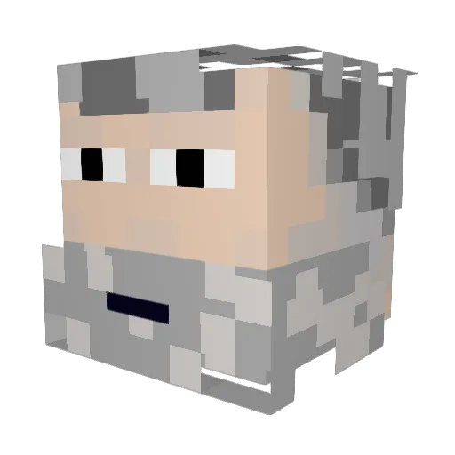 Mjex1 Minecraft avatar head, 3D render