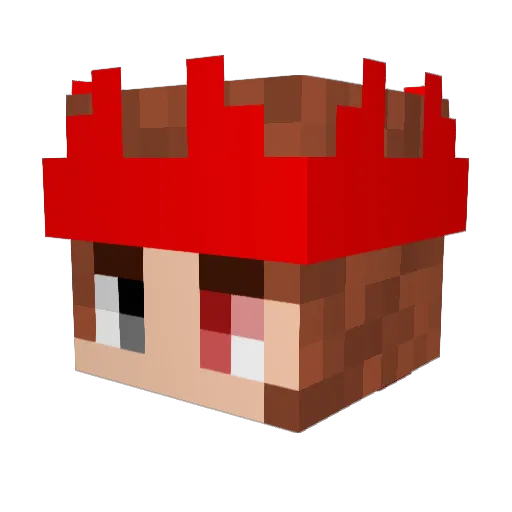 Mjghty Minecraft avatar head, 3D render