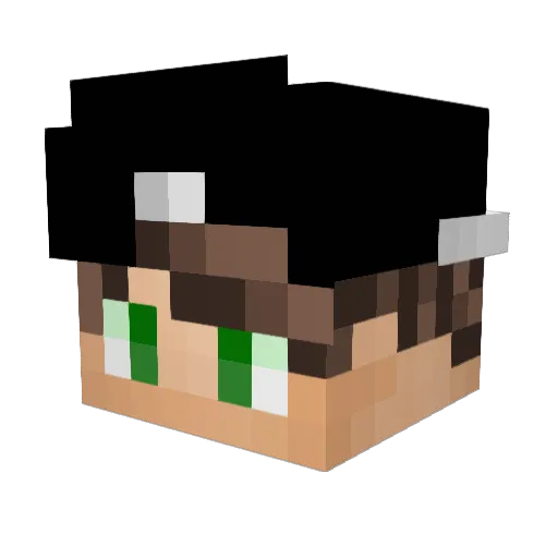 MjjjD Minecraft avatar head, 3D render