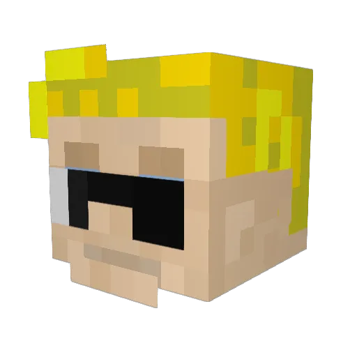 Mjleo98 Minecraft avatar head, 3D render