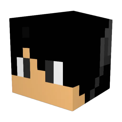 Mjorten Minecraft avatar head, 3D render