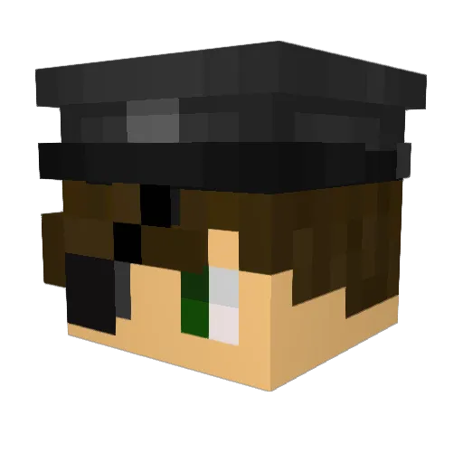 MjrLaych Minecraft avatar head, 3D render