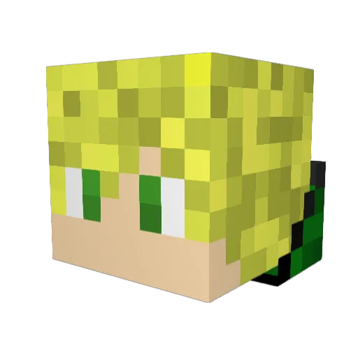 MkMasterXD Minecraft avatar head, 3D render
