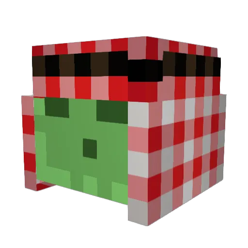 MkPierug Minecraft avatar head, 3D render