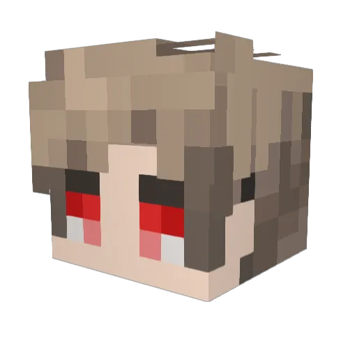 MkStorm Minecraft avatar head, 3D render