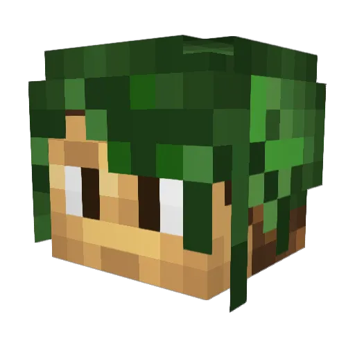 MkZock Minecraft avatar head, 3D render