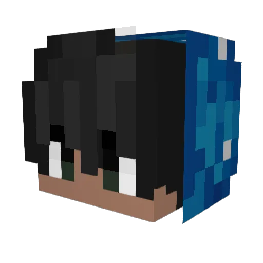 MkaiH Minecraft avatar head, 3D render