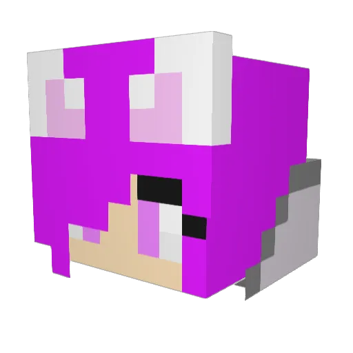 Mkay_Kat Minecraft avatar head, 3D render