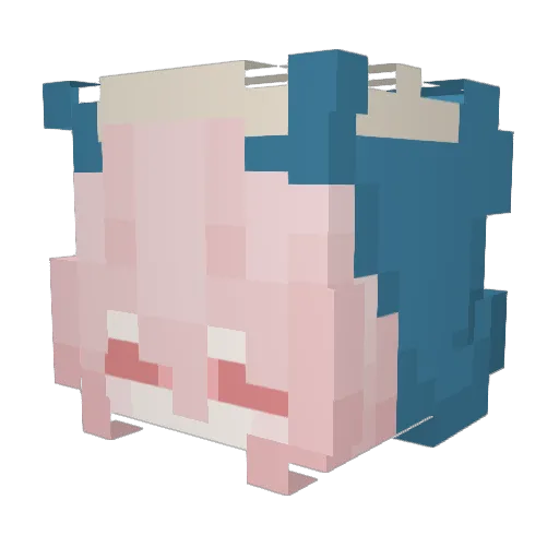 MkayxMochi Minecraft avatar head, 3D render