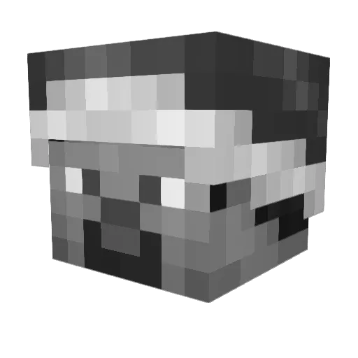 Mketur Minecraft avatar head, 3D render