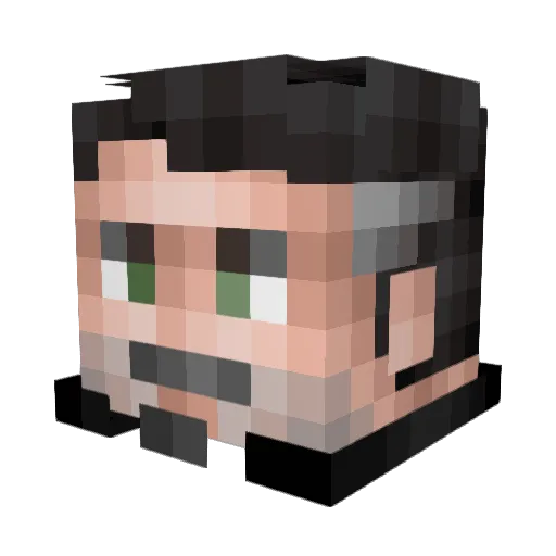Mkheth Minecraft avatar head, 3D render