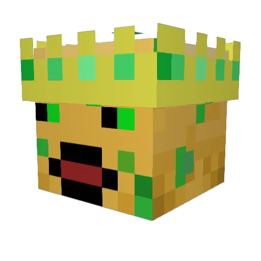 Mkkurone Minecraft avatar head, 3D render