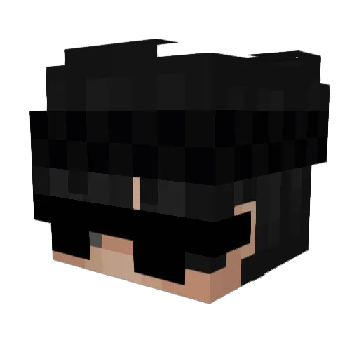 MkmmJr Minecraft avatar head, 3D render