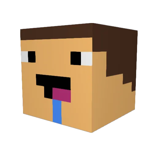 Mkobadboy Minecraft avatar head, 3D render