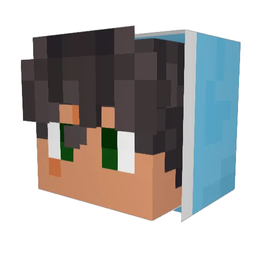 Mkones Minecraft avatar head, 3D render