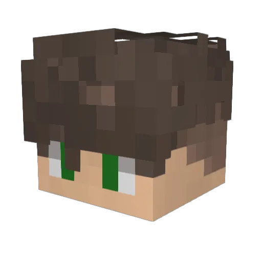 Mkrv Minecraft avatar head, 3D render