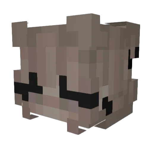 Mkuag Minecraft avatar head, 3D render