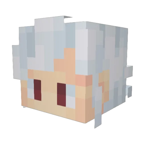Mkudos Minecraft avatar head, 3D render