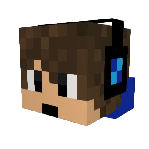 Mkwarriorpt Minecraft avatar head, 3D render