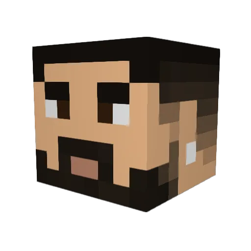 Ml0nX3 Minecraft avatar head, 3D render