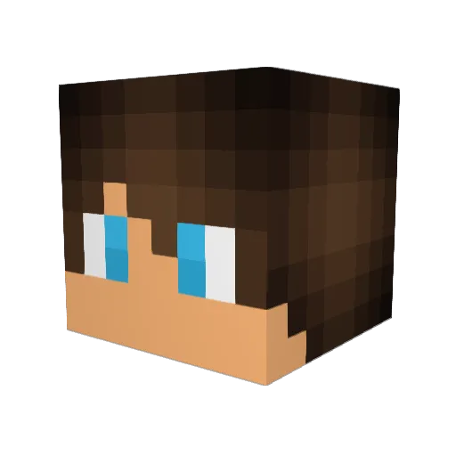 MlDOS Minecraft avatar head, 3D render