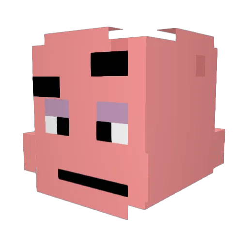 MlN0TAURE Minecraft avatar head, 3D render