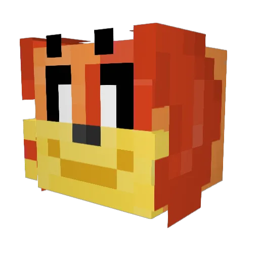 MlNZE Minecraft avatar head, 3D render