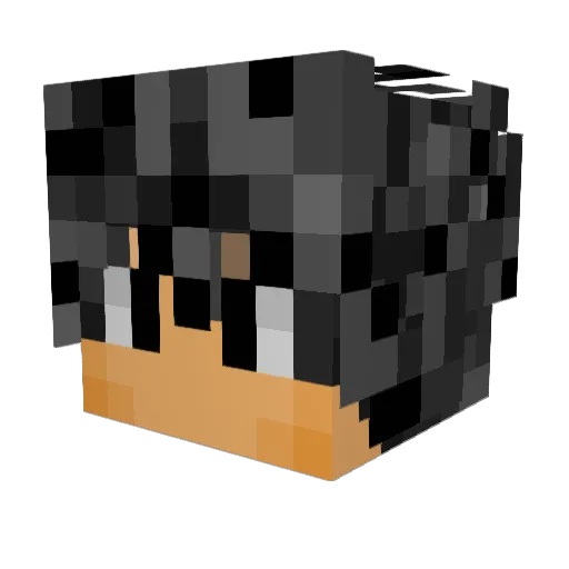 MlNll Minecraft avatar head, 3D render