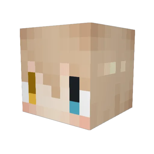 MlRukyi Minecraft avatar head, 3D render