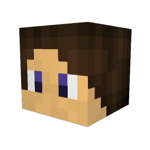 MlSTER_E Minecraft avatar head, 3D render