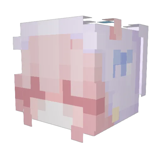 Ml_La Minecraft avatar head, 3D render