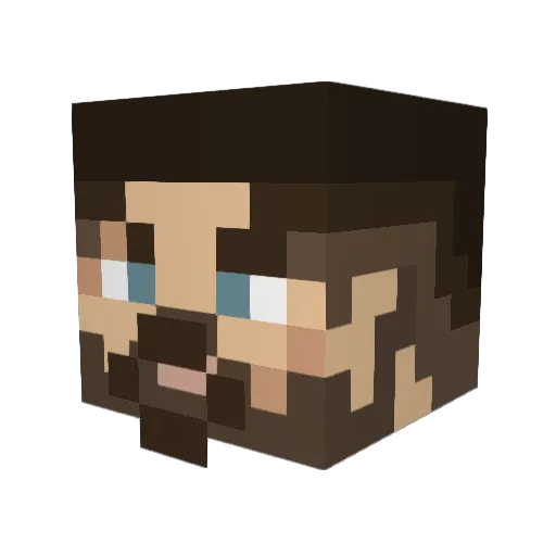 MladyV Minecraft avatar head, 3D render