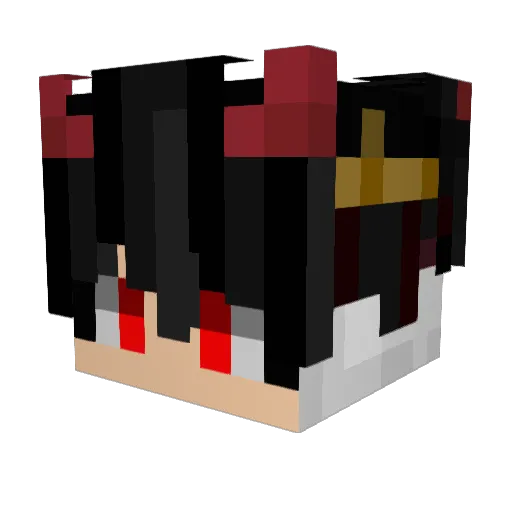 Mlaglass Minecraft avatar head, 3D render