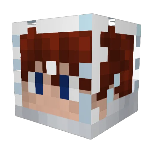 Mlamlu Minecraft avatar head, 3D render