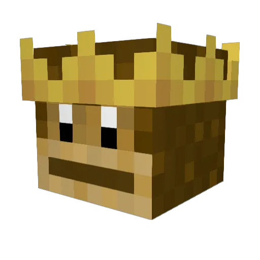 Mlask Minecraft avatar head, 3D render