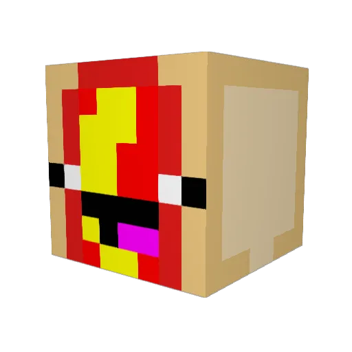 Mlecz Minecraft avatar head, 3D render