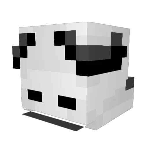 Mleczney Minecraft avatar head, 3D render