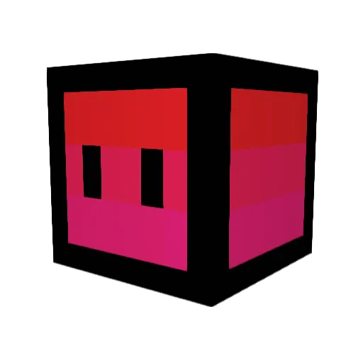 Mledach Minecraft avatar head, 3D render