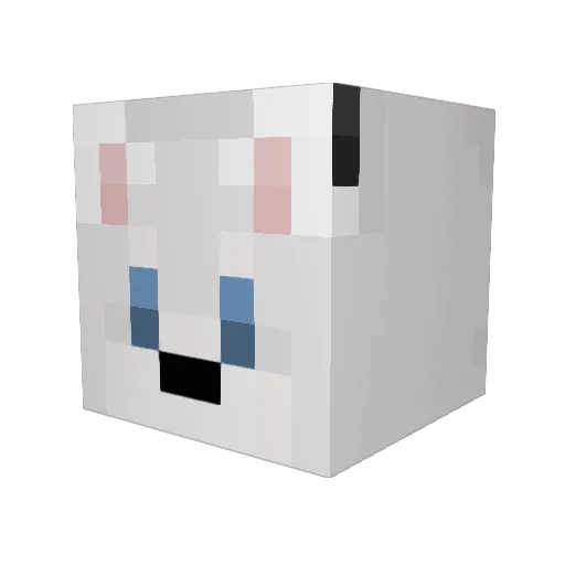 Mleminem Minecraft avatar head, 3D render