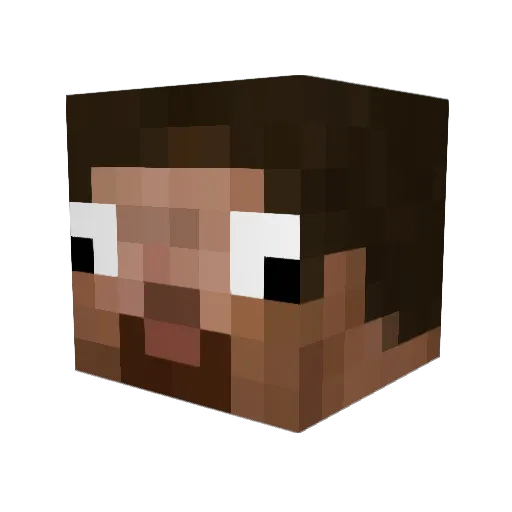 Mlemm Minecraft avatar head, 3D render