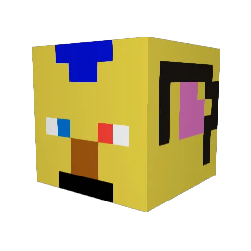 MleziStoryteller Minecraft avatar head, 3D render