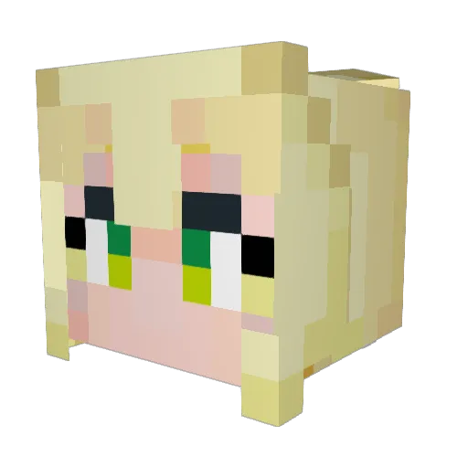Mlgprosam Minecraft avatar head, 3D render