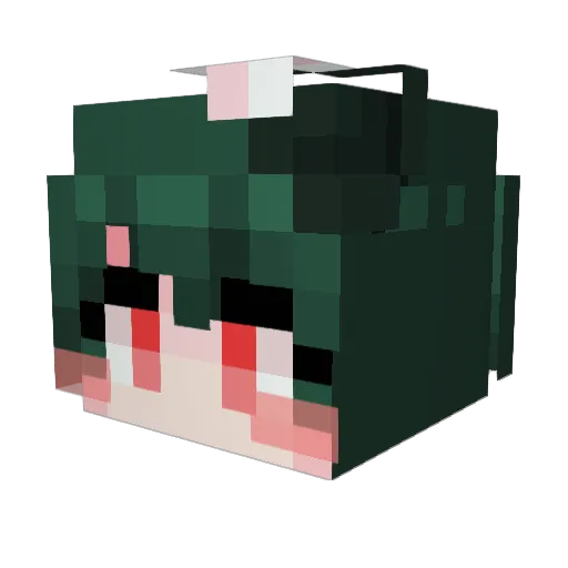 Mlicia Minecraft avatar head, 3D render
