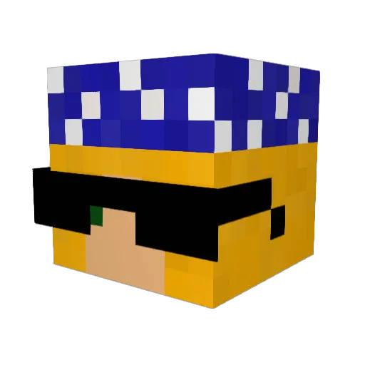 Mlievha Minecraft avatar head, 3D render