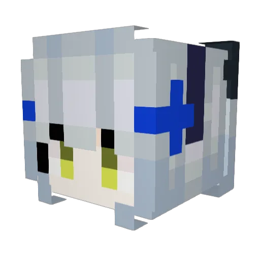 Mliint Minecraft avatar head, 3D render