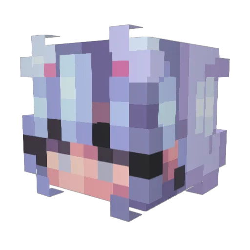MlleChOco69 Minecraft avatar head, 3D render