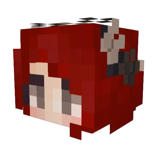 Mlle_Hell Minecraft avatar head, 3D render